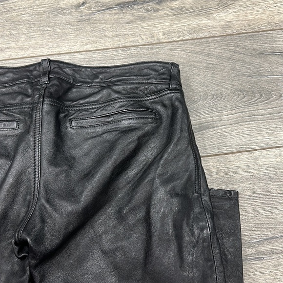 • AllSaints • Womens Mauritius Leather Skinny Pants Lined Moto Biker Style 26 - Picture 5 of 5